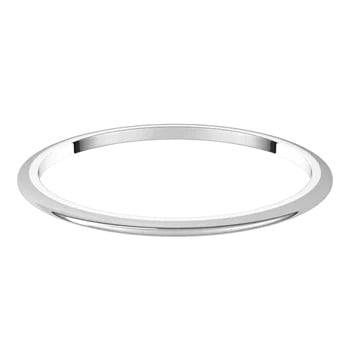 Half Rounded Platinum 1mm Spacer Ring Washington Diamond